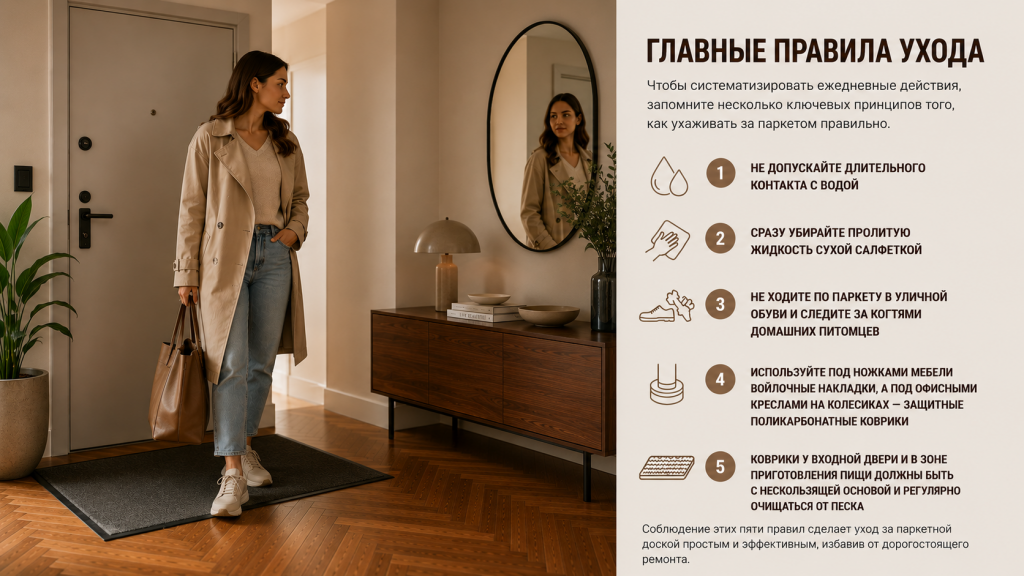 Как ухаживать за паркетом правильно