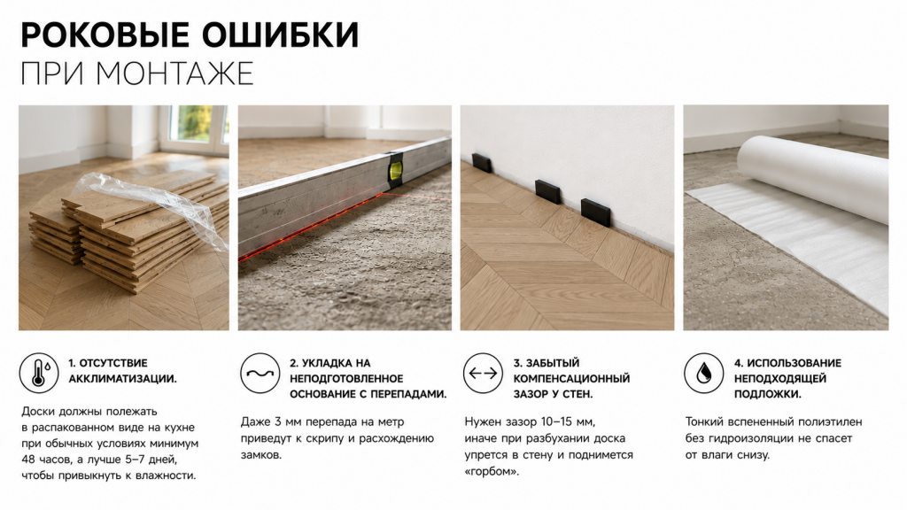 Роковые ошибки при монтаже