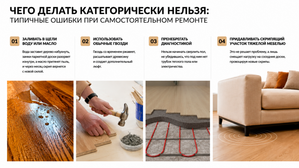 Чего делать категорически нельзя: типичные ошибки при самостоятельном ремонте